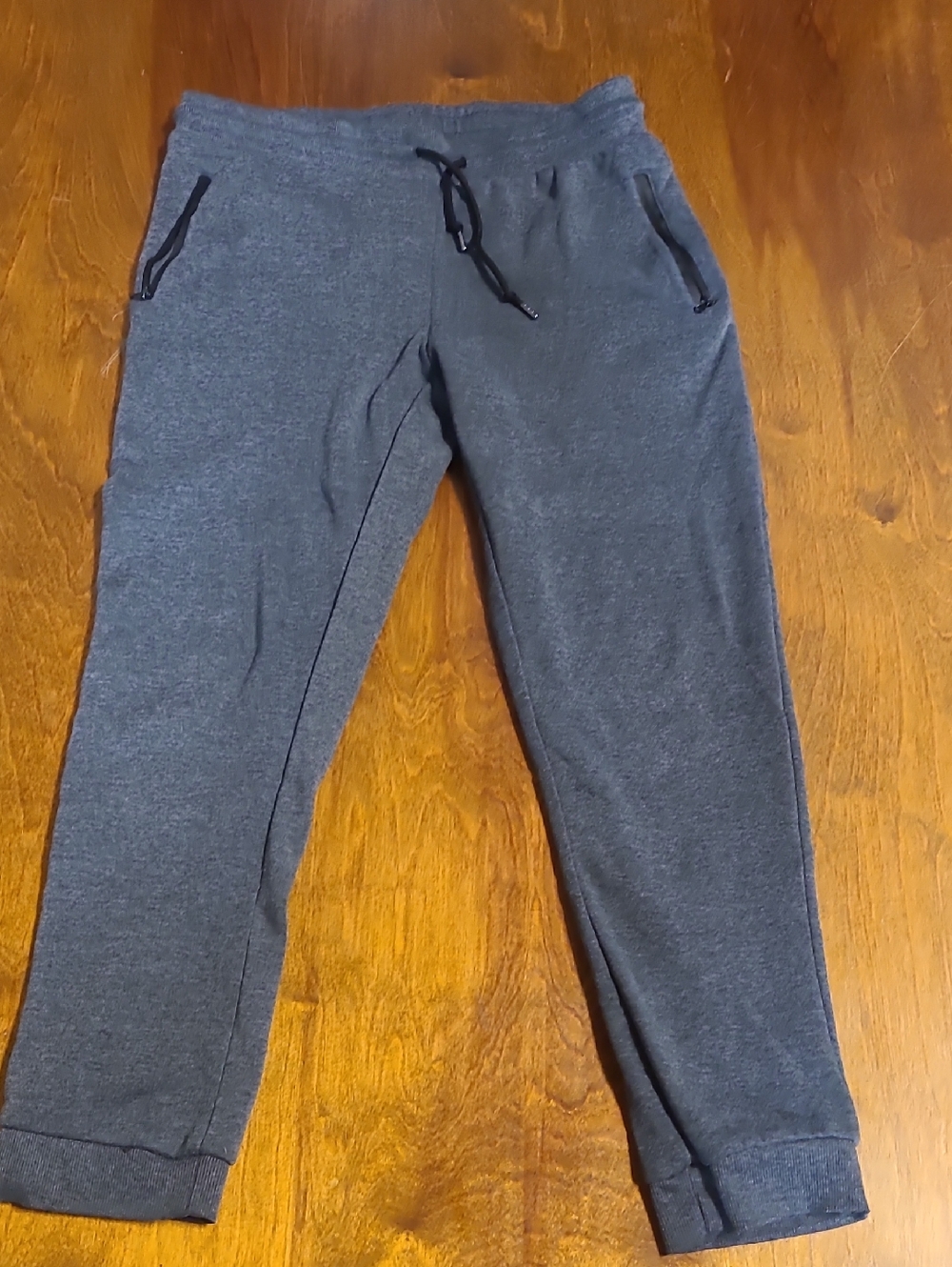 Men's Charcoal Zip-Pocket Joggers - Comfortable Everyday Sweatpants